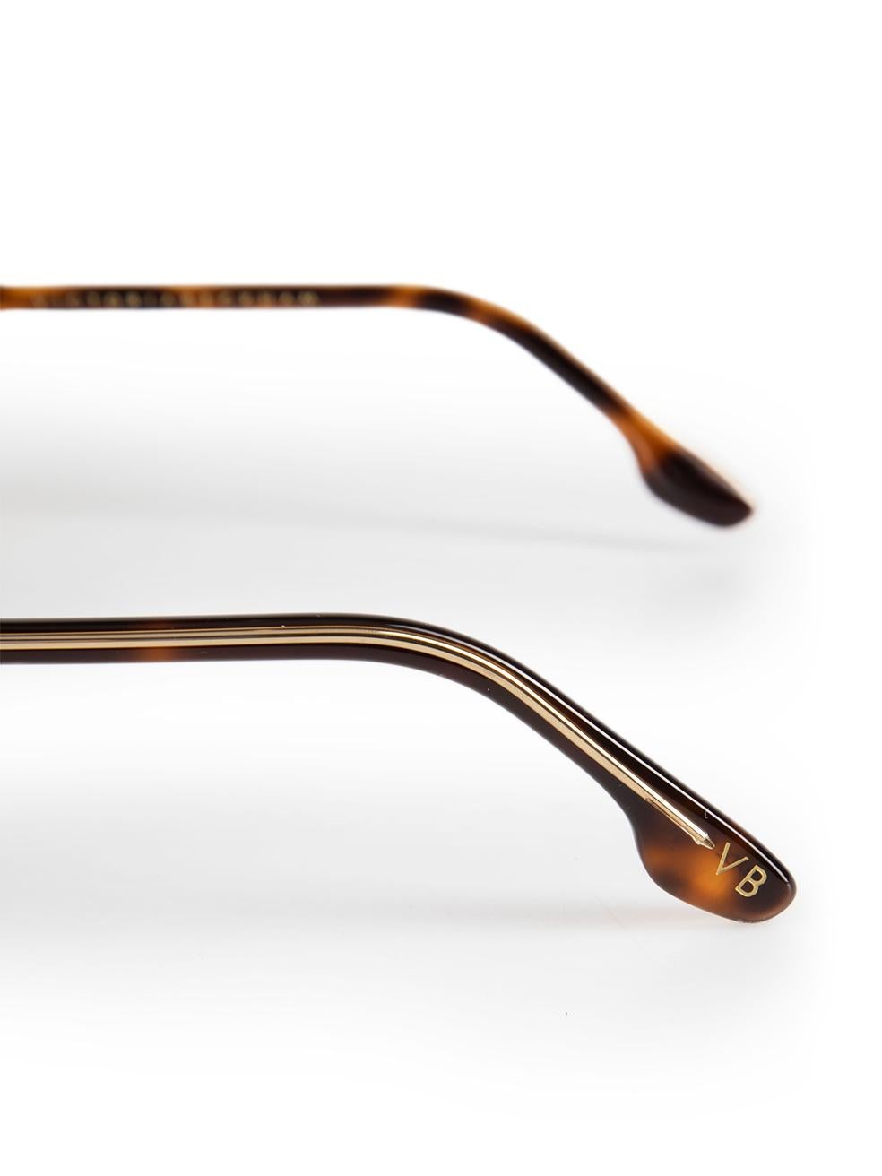 Victoria Beckham Brown Tortoiseshell Shield Sunglasses For Sale 2