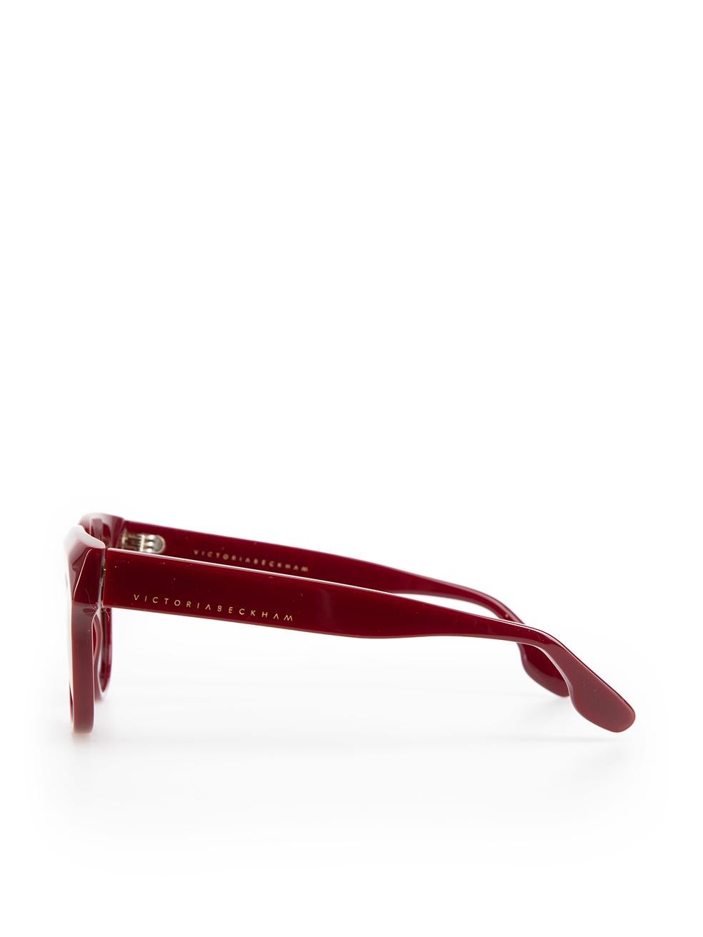 Victoria Beckham Burgundy & Orange Gradient Sunglasses 1