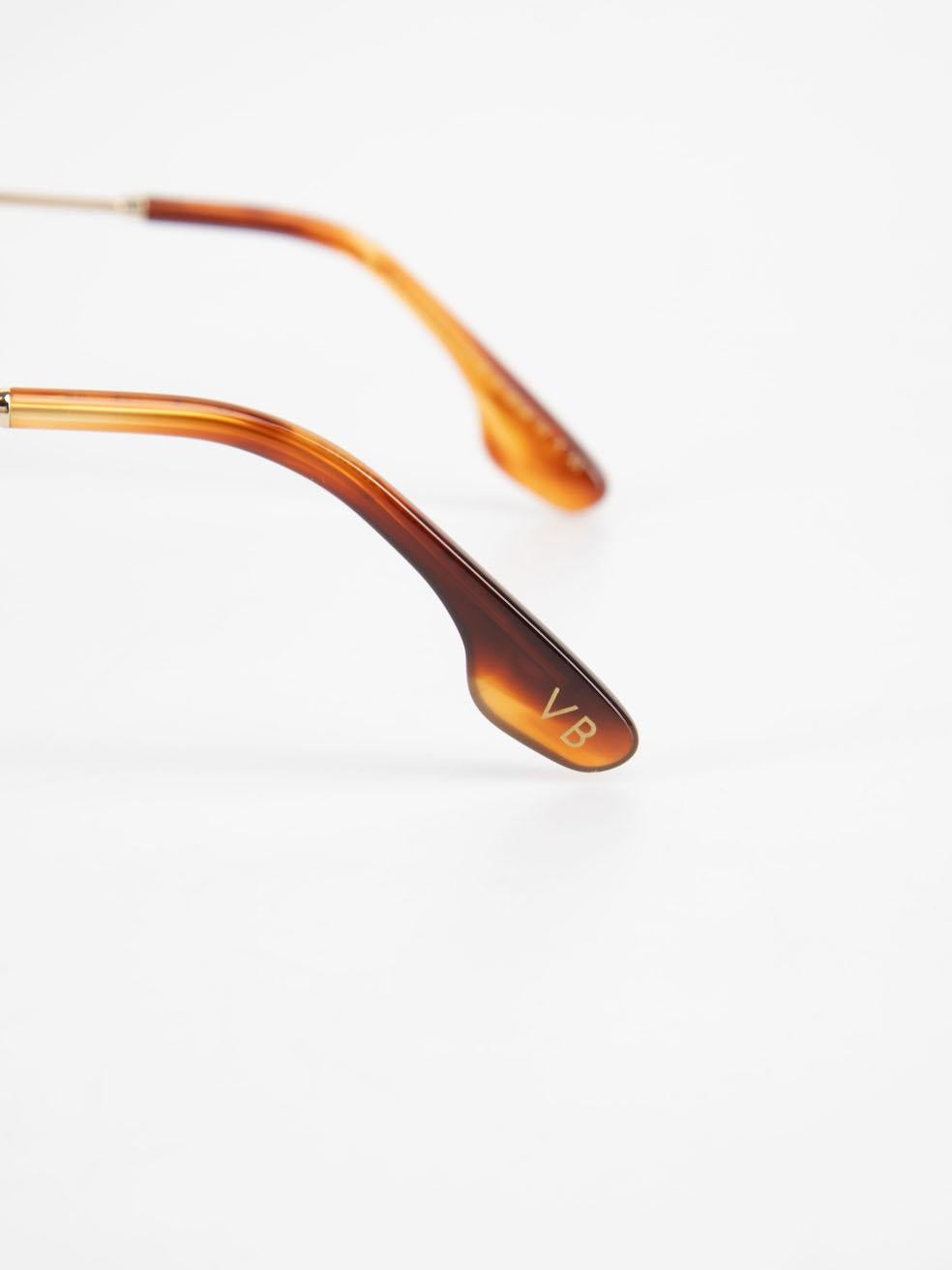 Victoria Beckham Burgundy Square Gradient Sunglasses 1