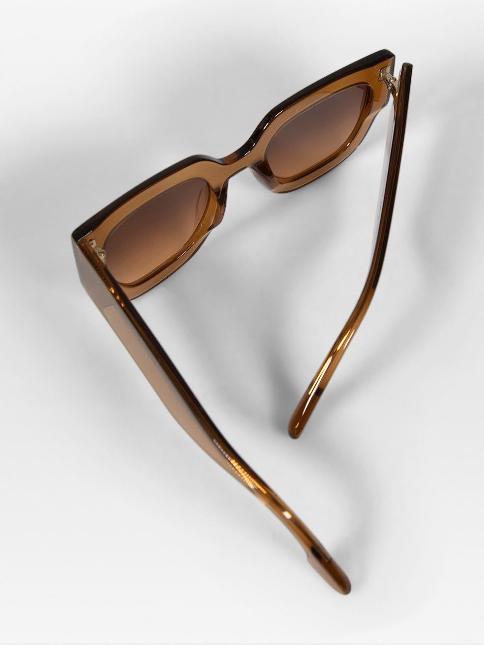 Gafas de sol cuadradas Victoria Beckham Gradiente Caramelo en venta 2