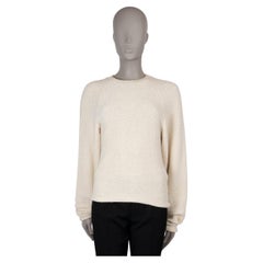 VICTORIA BECKHAM cream cotton blend BOUCLE KNIT Sweater S