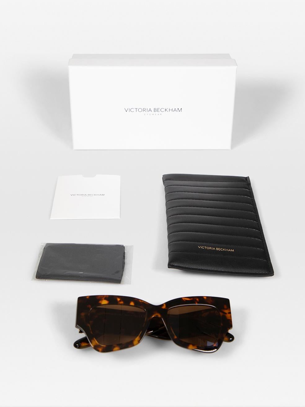 Victoria Beckham Dark Havana Butterfly Tinted Sunglasses For Sale 5
