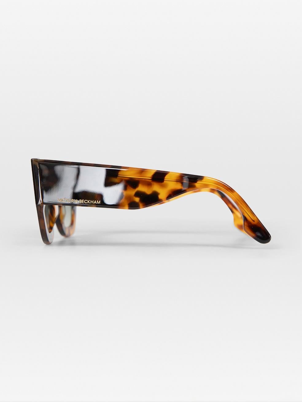 Women's Victoria Beckham Dark Havana Gradient Square Sunglasses For Sale