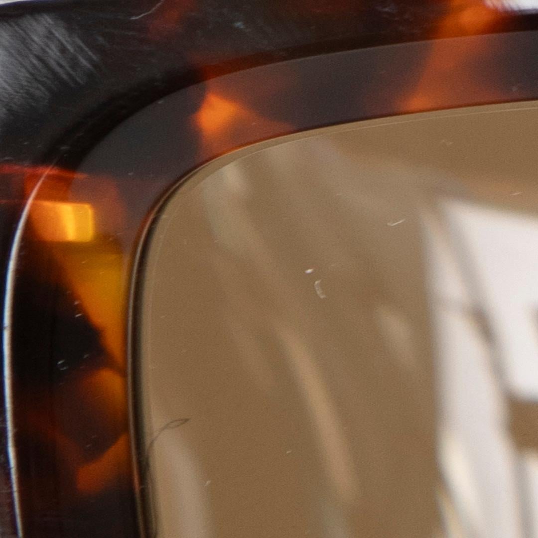 Victoria Beckham Dark Havana Tinted Rectangular Sunglasses For Sale 2