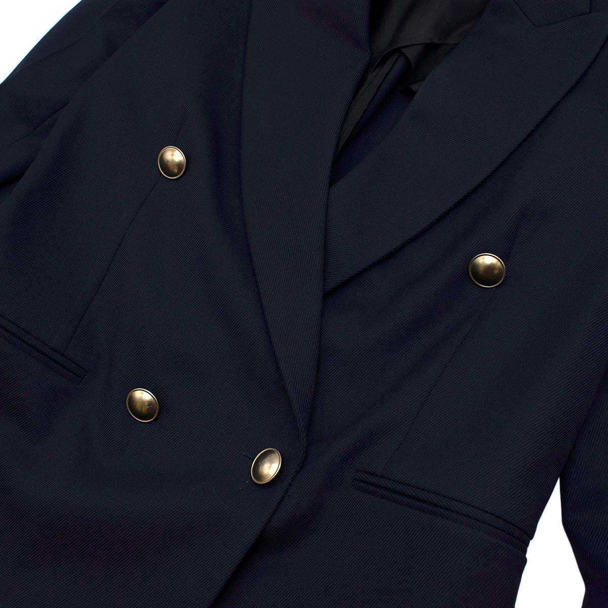 Victoria Beckham Double Breasted Navy Blazer - US size 4 In New Condition For Sale In London, GB