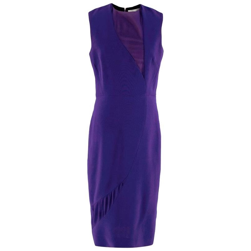 Victoria Beckham Electric Blue A-Line Sleeveless Dress - Size US 8 For Sale