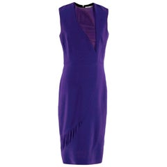Victoria Beckham Electric Blue A-Line Sleeveless Dress - Size US 8