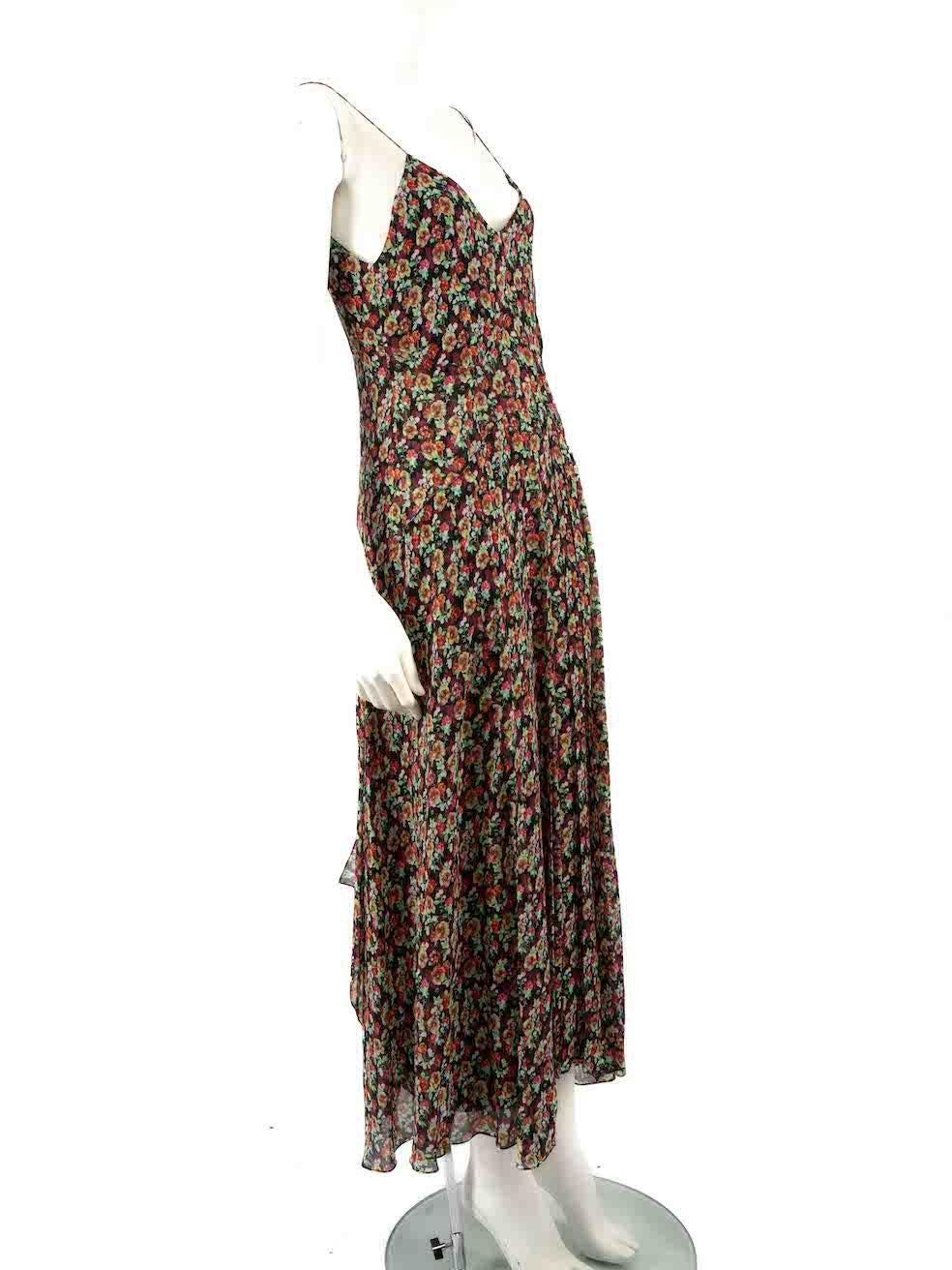CONDITION is Very good. Hardly any visible wear to dress is evident on this used Victoria Beckham designer resale item.
 
 
 
 Details
 
 
 Multicolour
 
 Silk
 
 Dress
 
 Floral print
 
 Sleeveless
 
 Midi
 
 Pleated skirt
 
 Back zip and hook