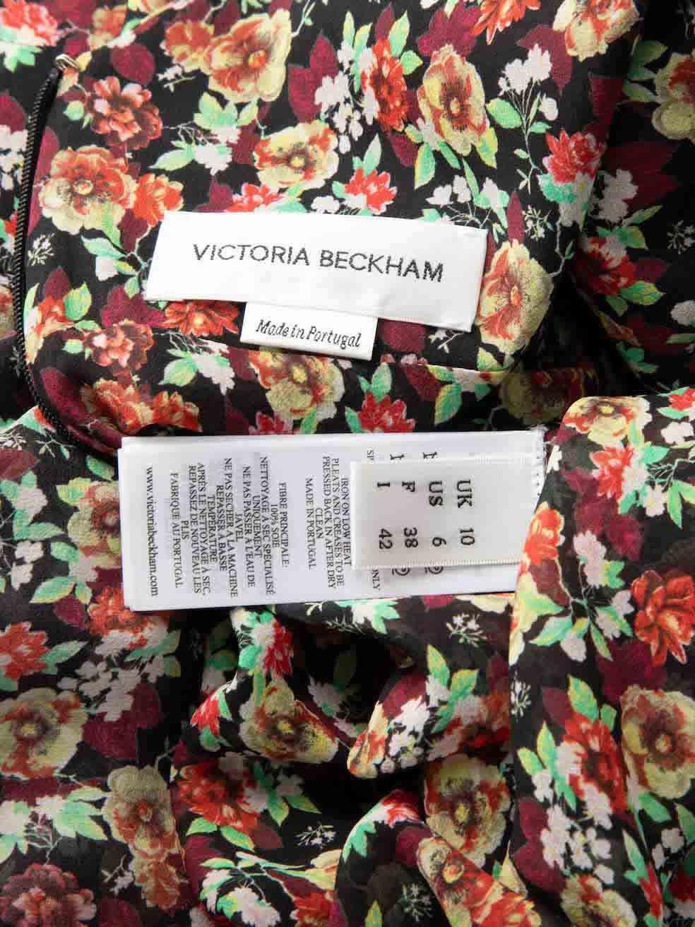 Women's Victoria Beckham Floral Print Silk Cami Dress Size M For Sale
