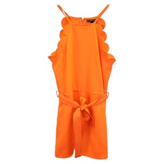 Victoria Beckham For Target Scalloped Romper in Orange Polyester