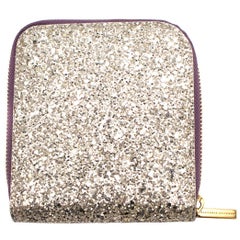 Victoria Beckham Glittered Zip Around Wallet