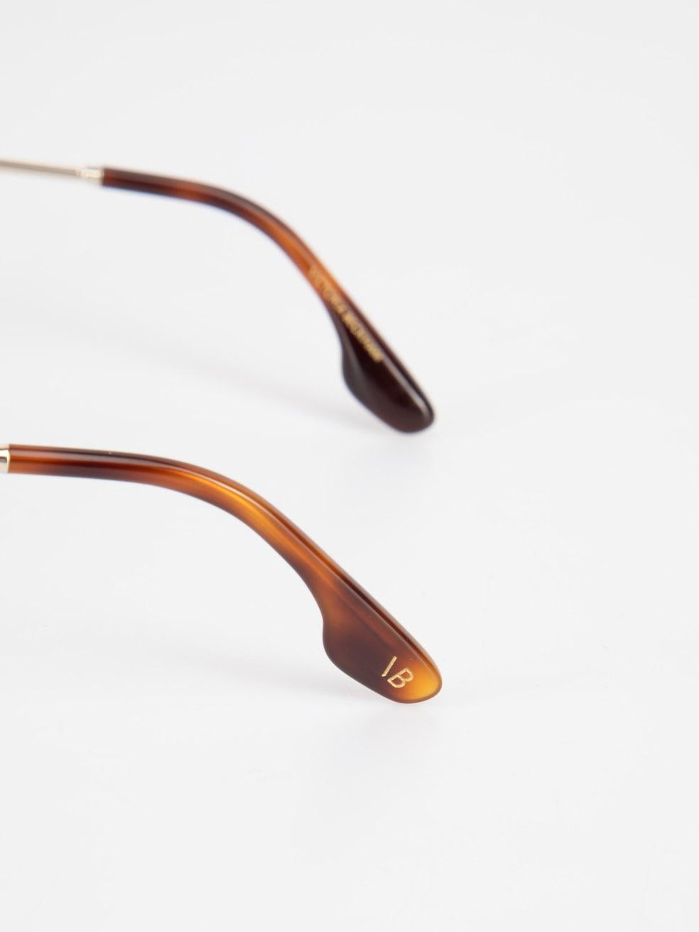 Victoria Beckham Gold & Blue Gradient Pilot Sunglasses 2