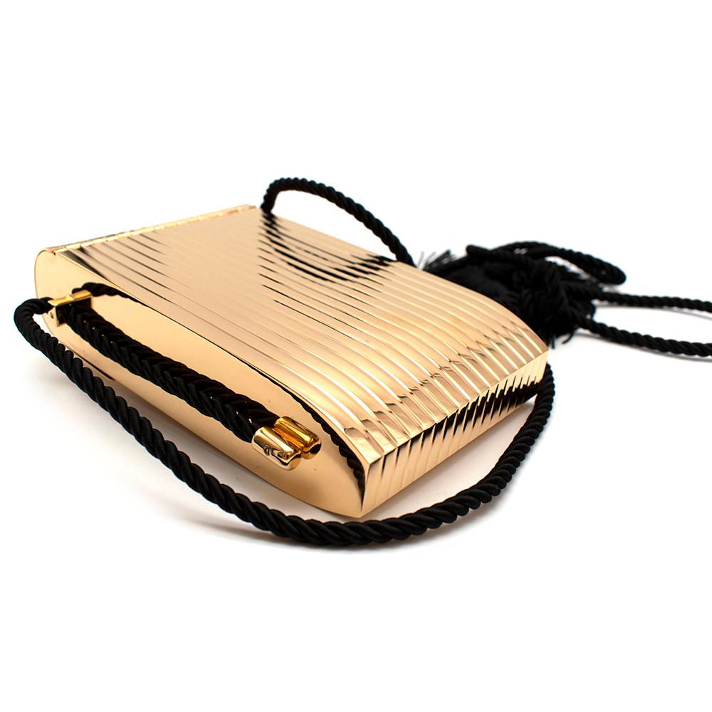 Victoria Beckham Gold Box Minaudiere Cross Body Bag In New Condition For Sale In London, GB