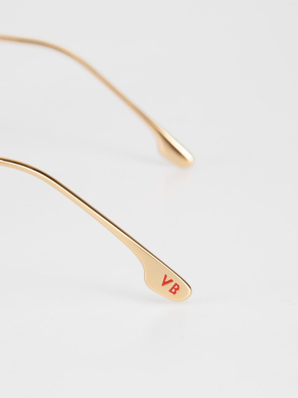 Victoria Beckham Gold Gradient Aviator Sunglasses 2