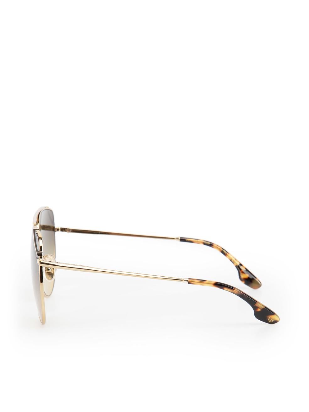 Victoria Beckham Gold & Khaki Gradient Sunglasses 1