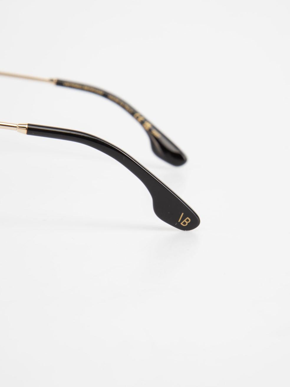 Victoria Beckham Gold Metal Aviator Frame Sunglasses 3