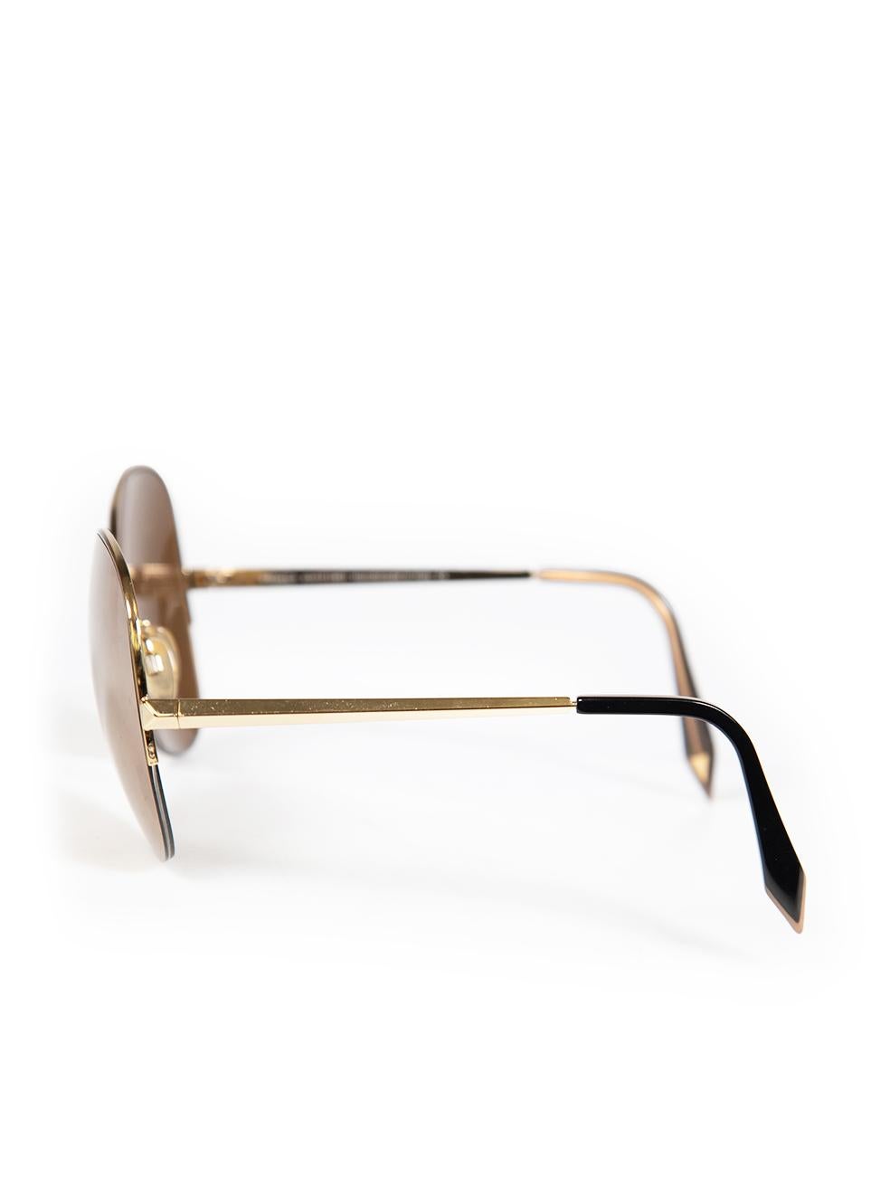 Victoria Beckham Gold verspiegelte runde Sonnenbrille Damen