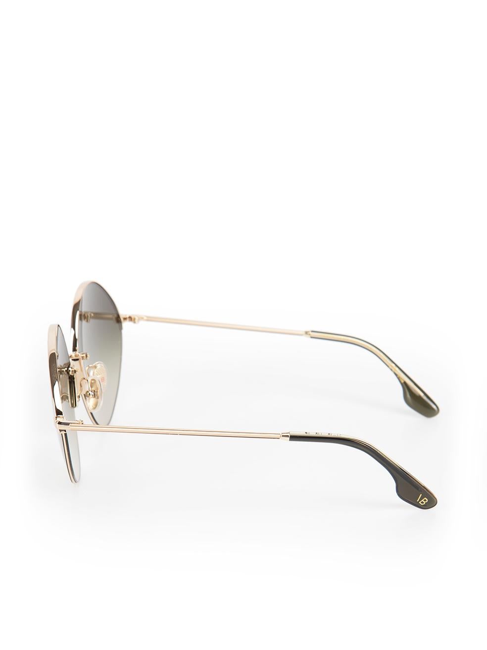 Women's Victoria Beckham Gold & Sage Gradient Sunglasses