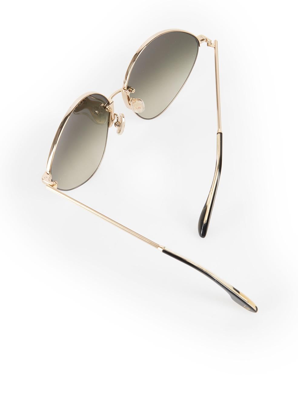 Victoria Beckham Gold & Sage Gradient Sunglasses 1