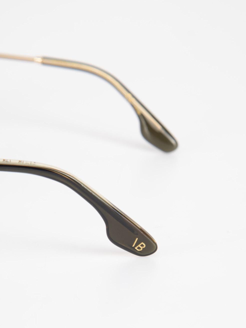 Victoria Beckham Gold & Sage Gradient Sunglasses 2