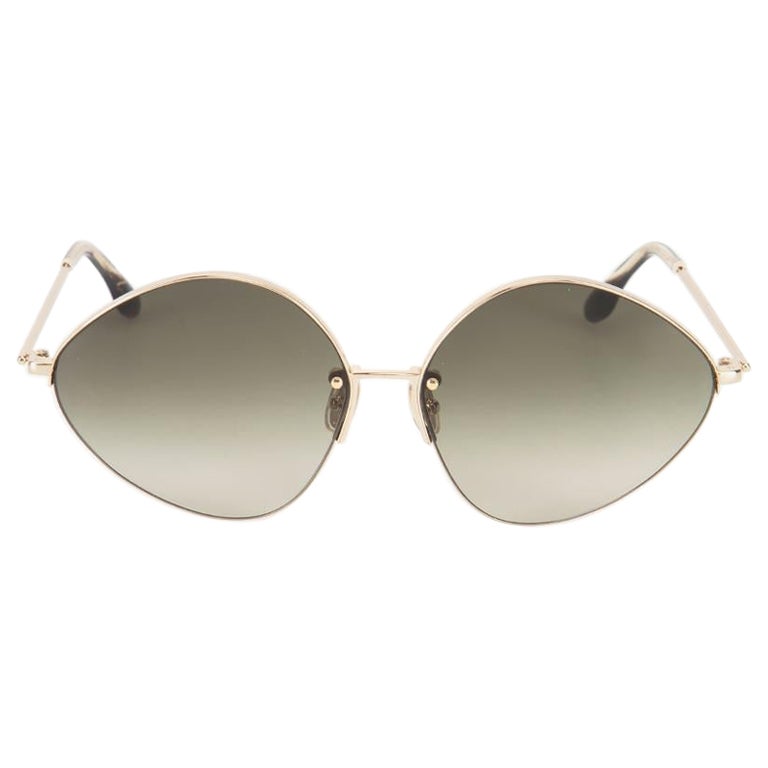 Victoria Beckham Gold and Sage Gradient Sunglasses at 1stDibs display picture 1