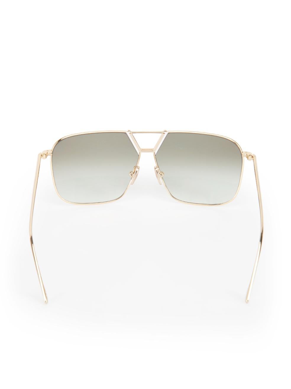 Women's Victoria Beckham Gold & Sage Square Sunglasses