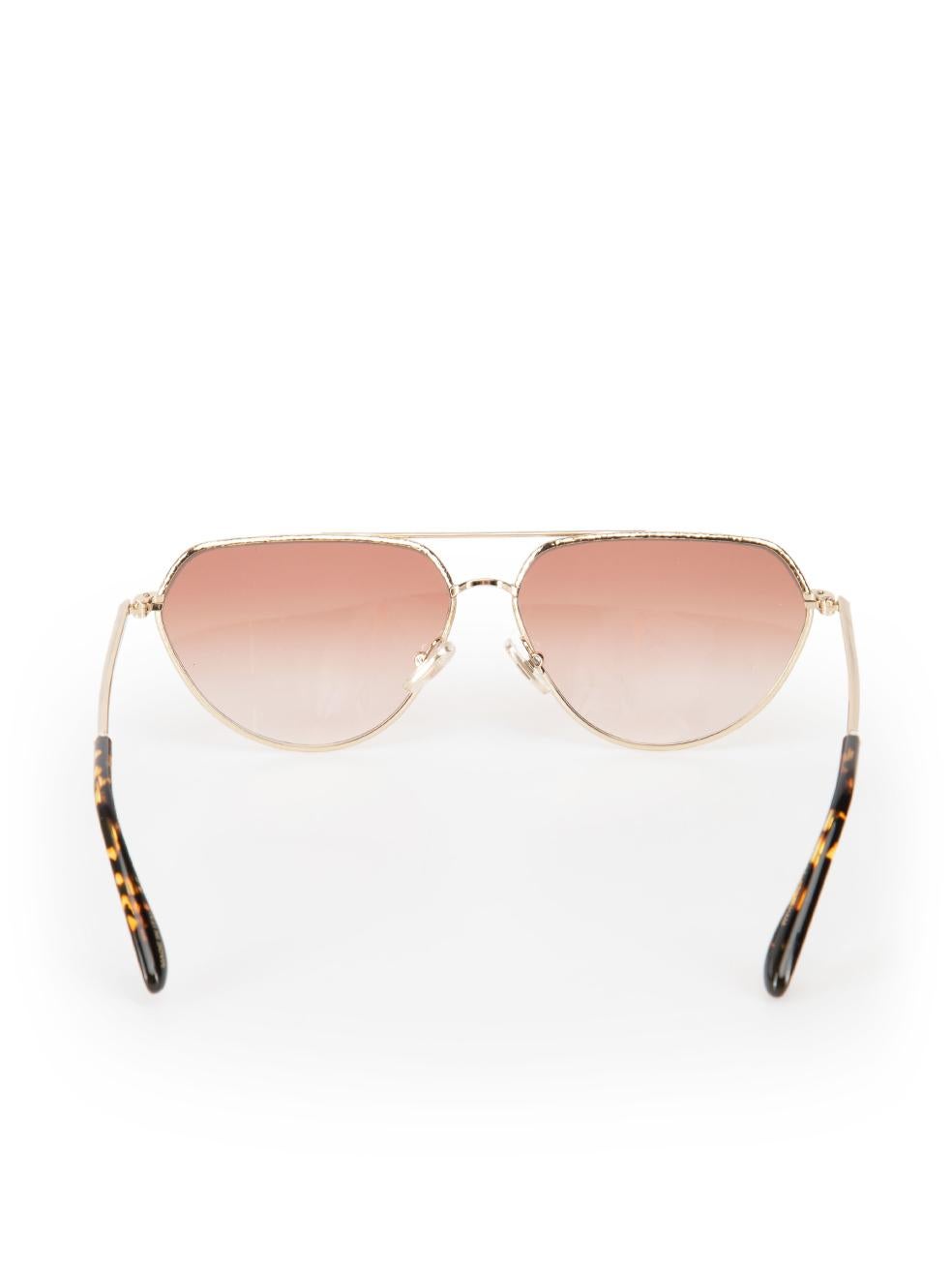Occhiali da sole Aviator Victoria Beckham oro e vino In condizioni Nuovo a London, GB