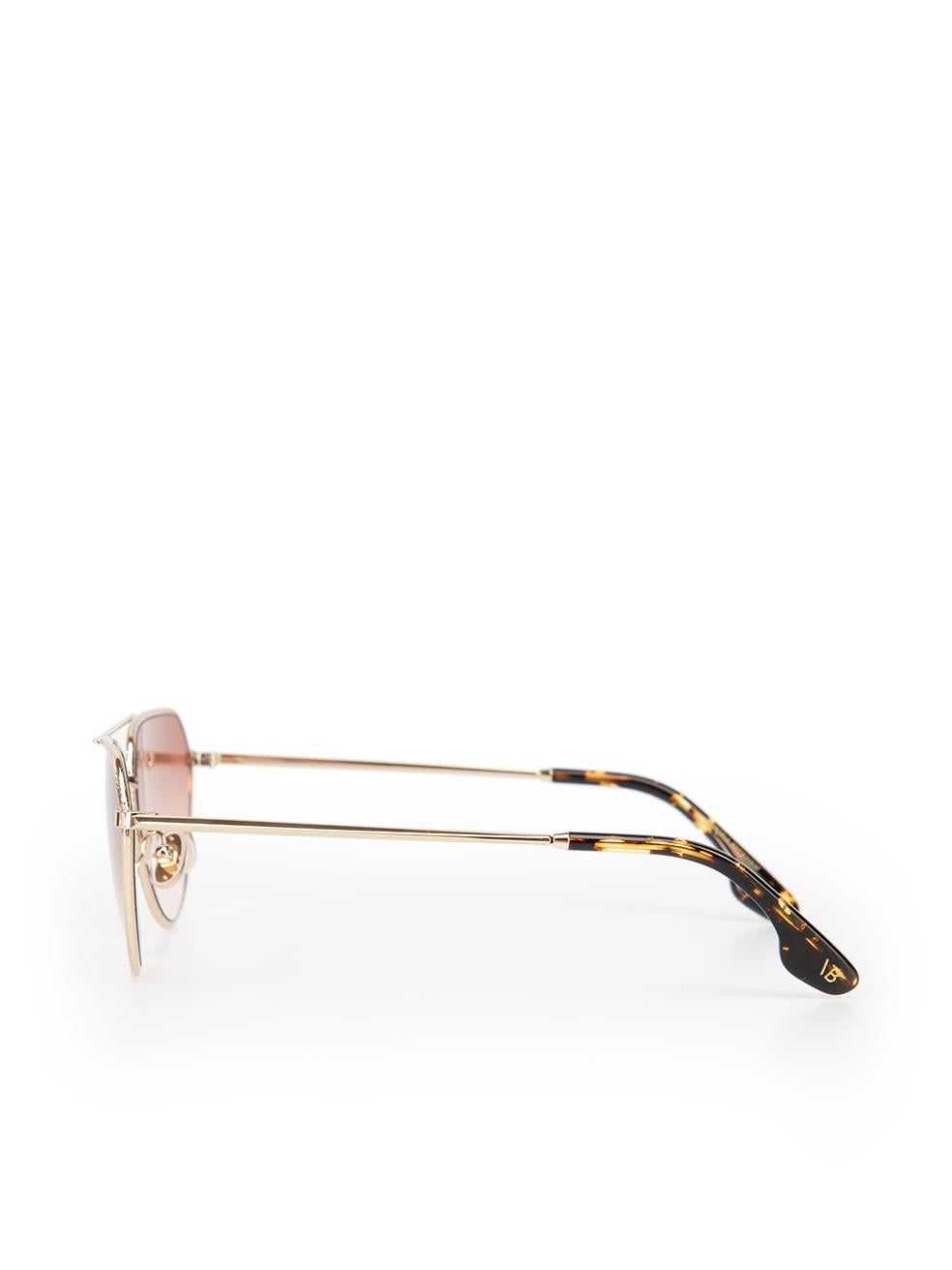Donna Occhiali da sole Aviator Victoria Beckham oro e vino