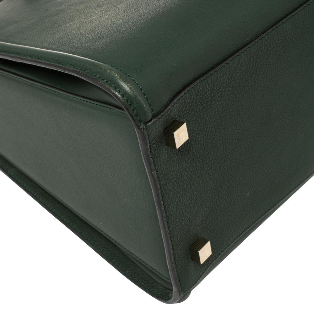 Women's Victoria Beckham Green Leather Victoria Tote