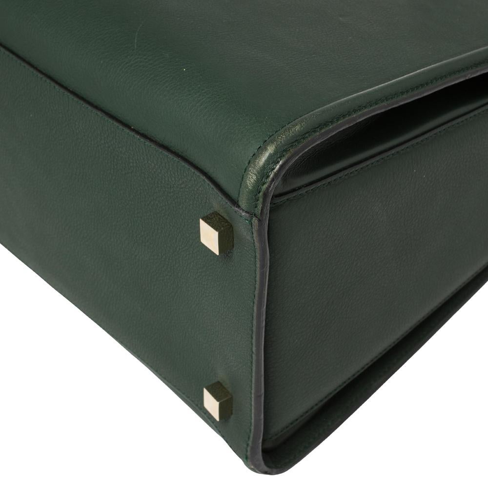 Victoria Beckham Green Leather Victoria Tote 1