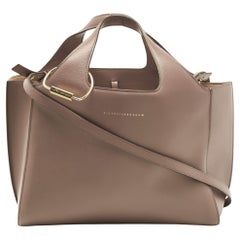Victoria Beckham - Tote piccola in pelle grigia con carta di credito