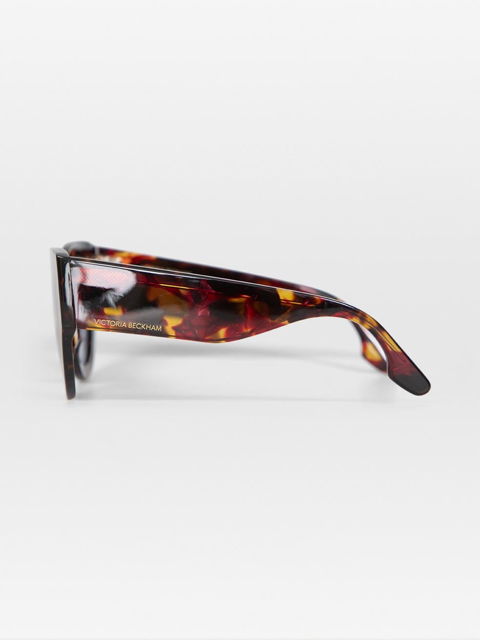 Women's Victoria Beckham Havana Red Cat Eye Gradient Sunglasses For Sale