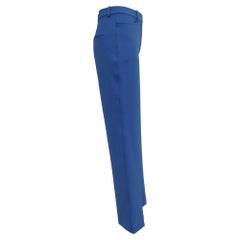 Pantalones de cintura alta de Victoria Beckham en poliéster azul