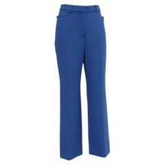 Pantalones de cintura alta de Victoria Beckham en poliéster azul