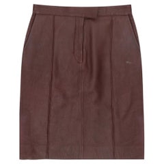 Victoria Beckham High-Waisted Paneled Leather Skirt