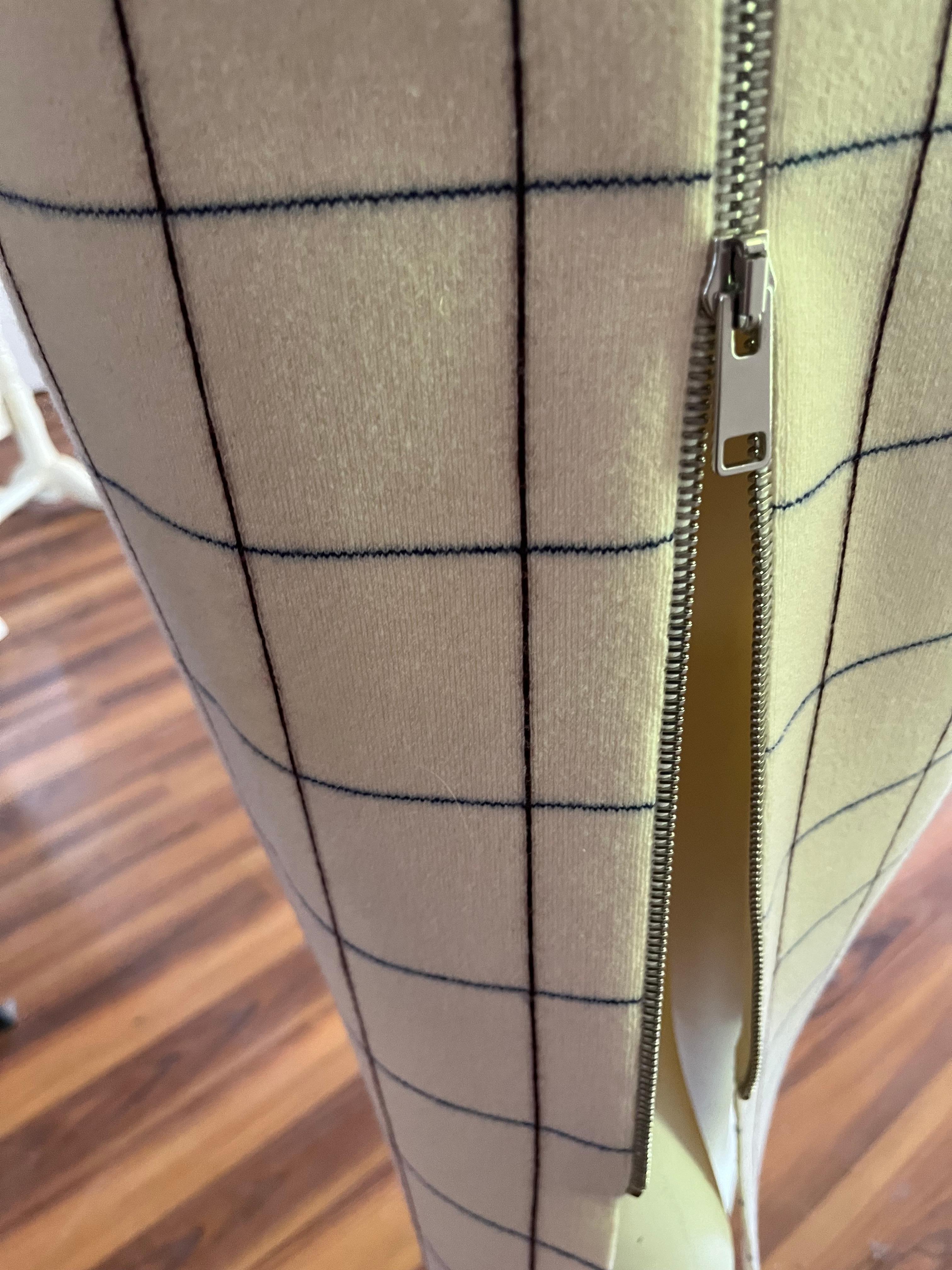 Victoria Beckham Intarsia Check Sheath Dress (S) 2