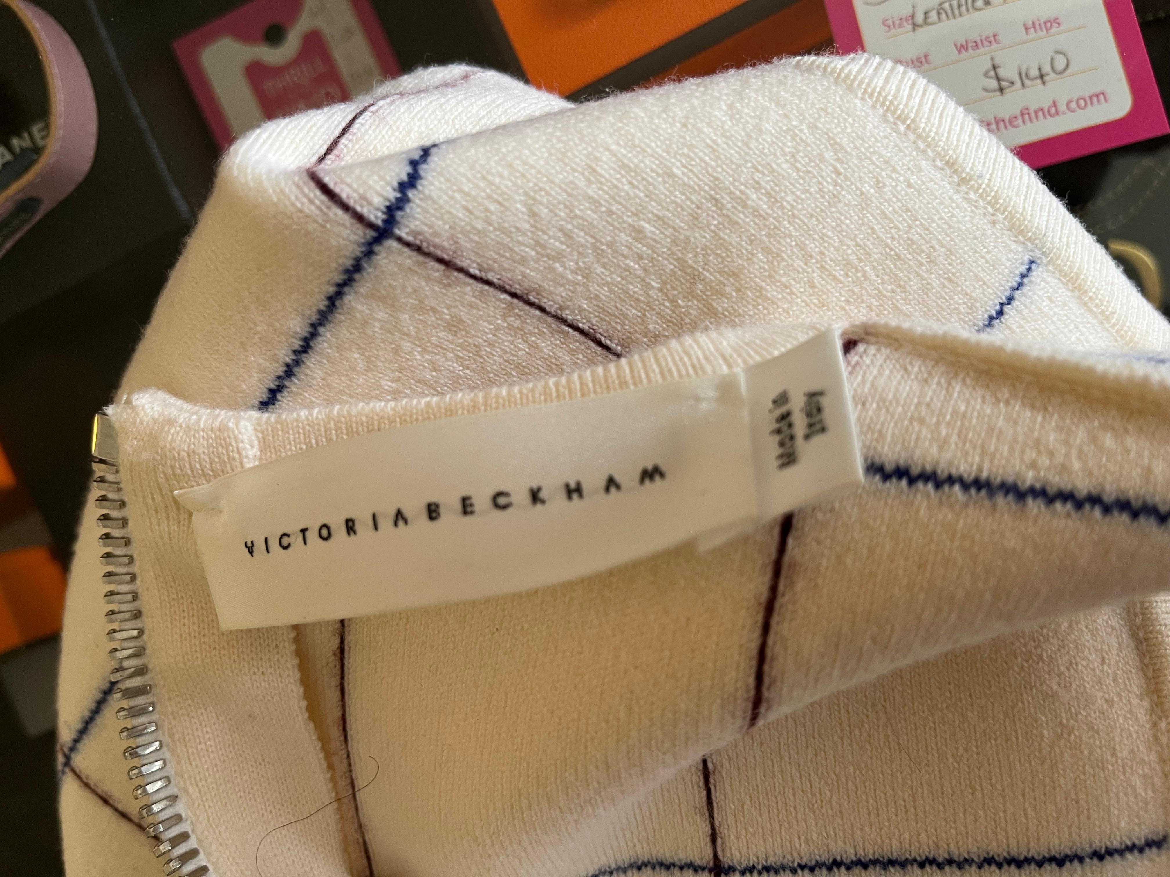 Victoria Beckham Intarsia Check Sheath Dress (S) 4