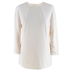 Victoria Beckham Ivory Crepe Blouse - Size US 6