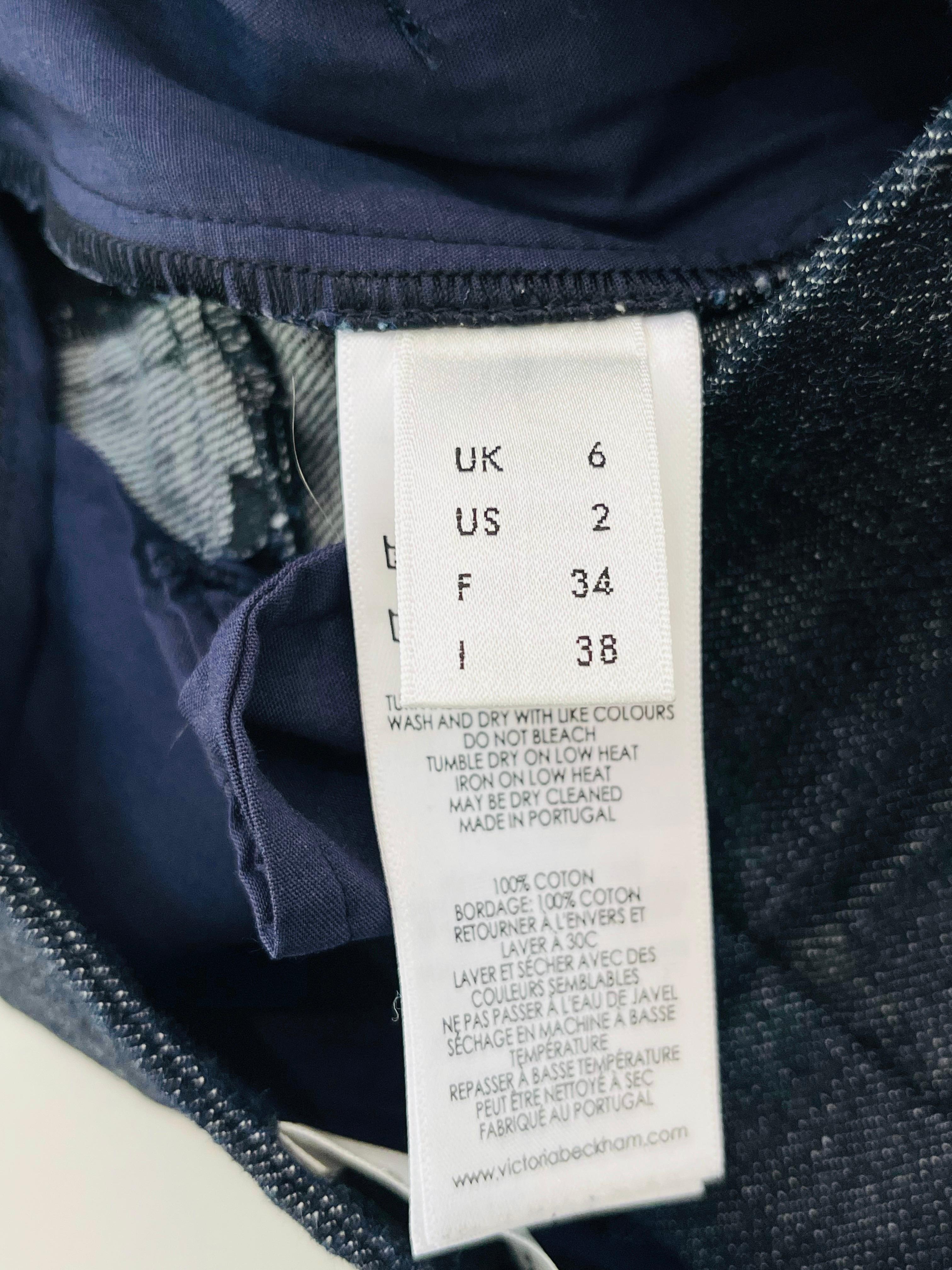 Victoria Beckham Jeans Cotton Denim Shorts For Sale 3