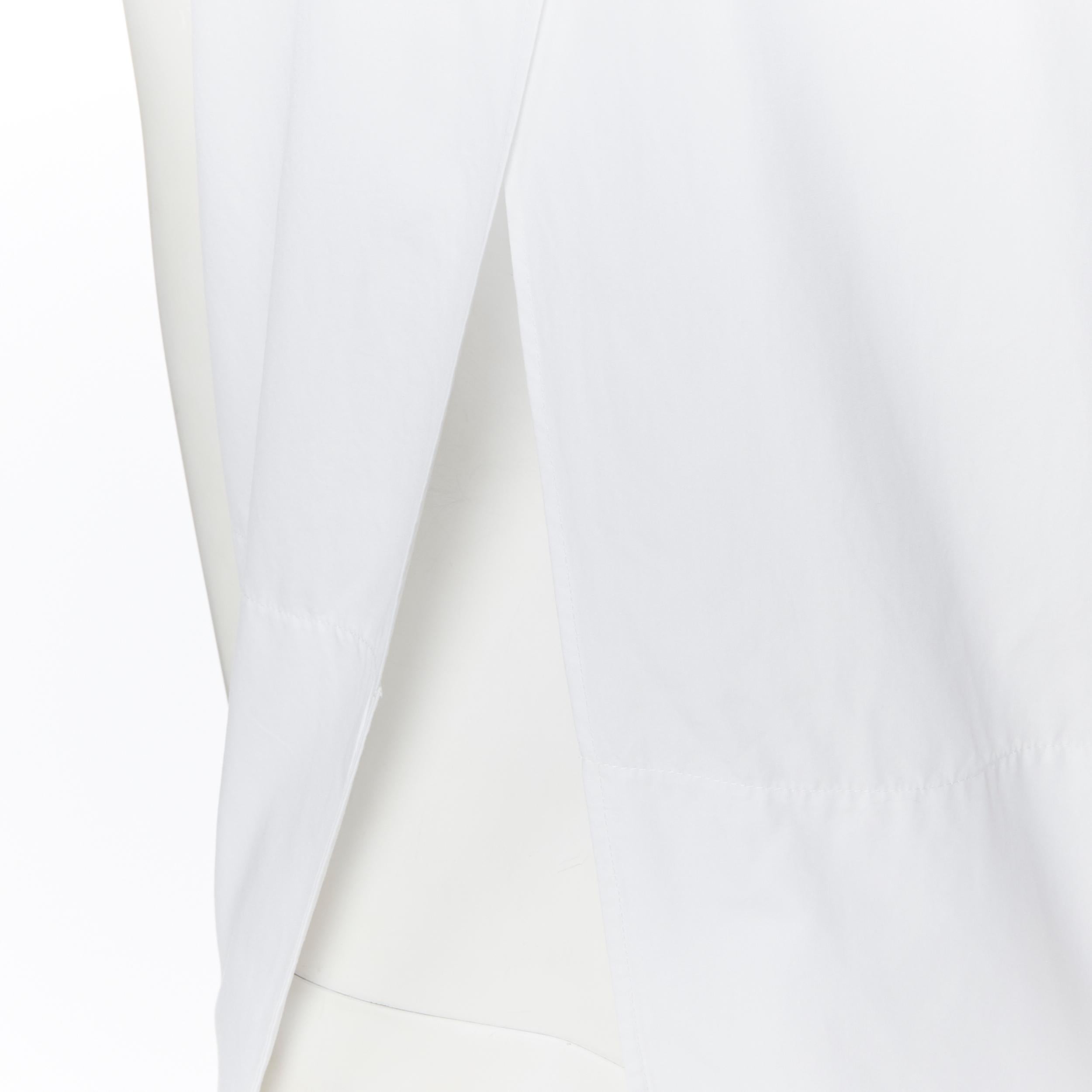 Women's VICTORIA BECKHAM JEANS white cotton splt open back sleeveless shirt UK6