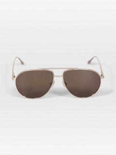 Victoria Beckham Khaki Aviator Frame Tinted Sunglasses