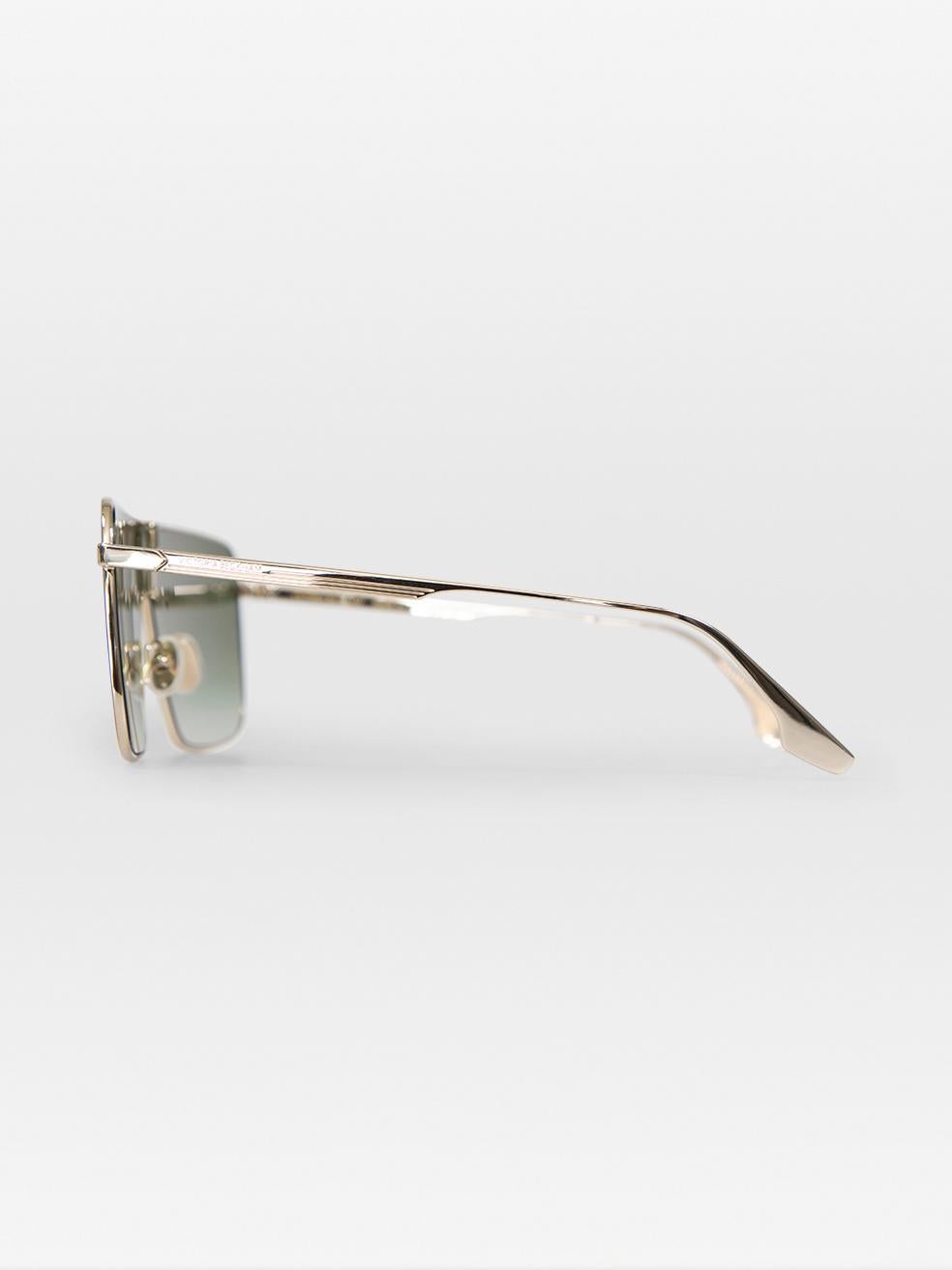 Women's Victoria Beckham Khaki Gradient Shield Sunglasses For Sale