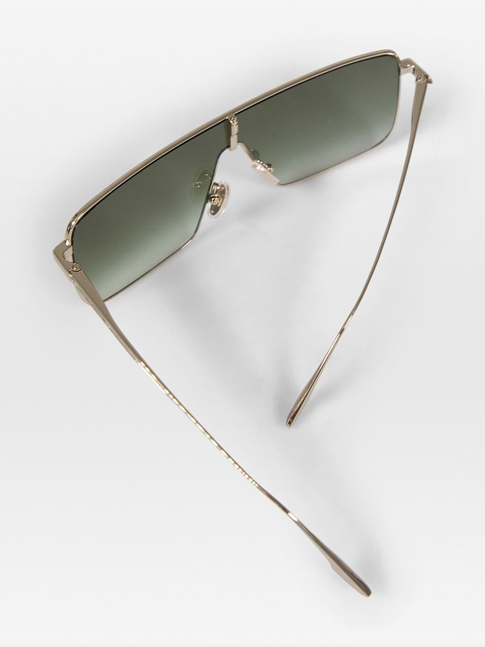 Victoria Beckham Khaki Gradient Shield Sunglasses For Sale 2