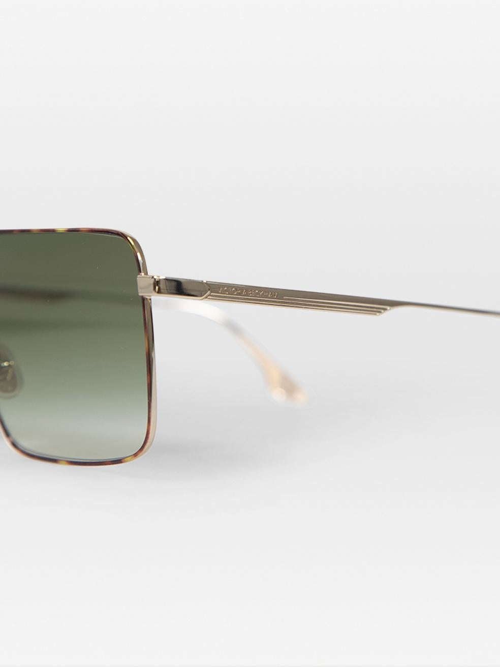 Victoria Beckham Khaki Gradient Shield Sunglasses For Sale 3