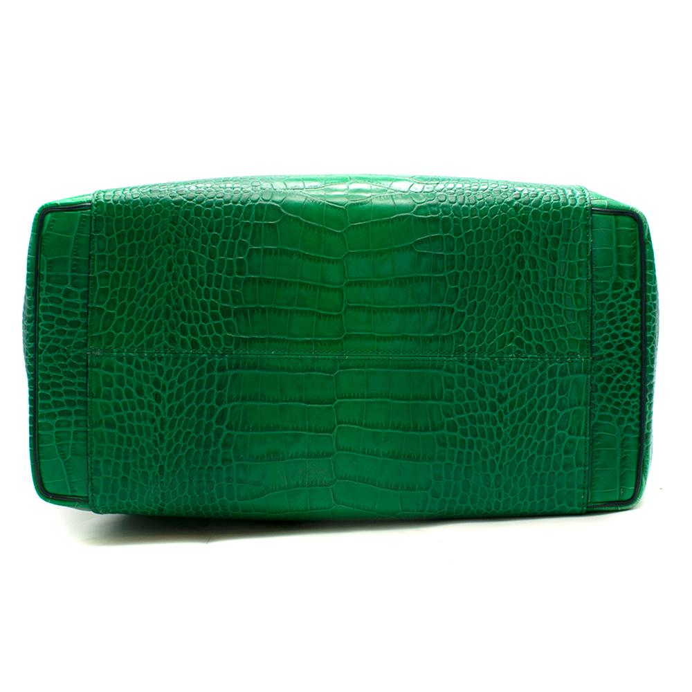 Women's Victoria Beckham Liberty Emerald  Leather Tote	