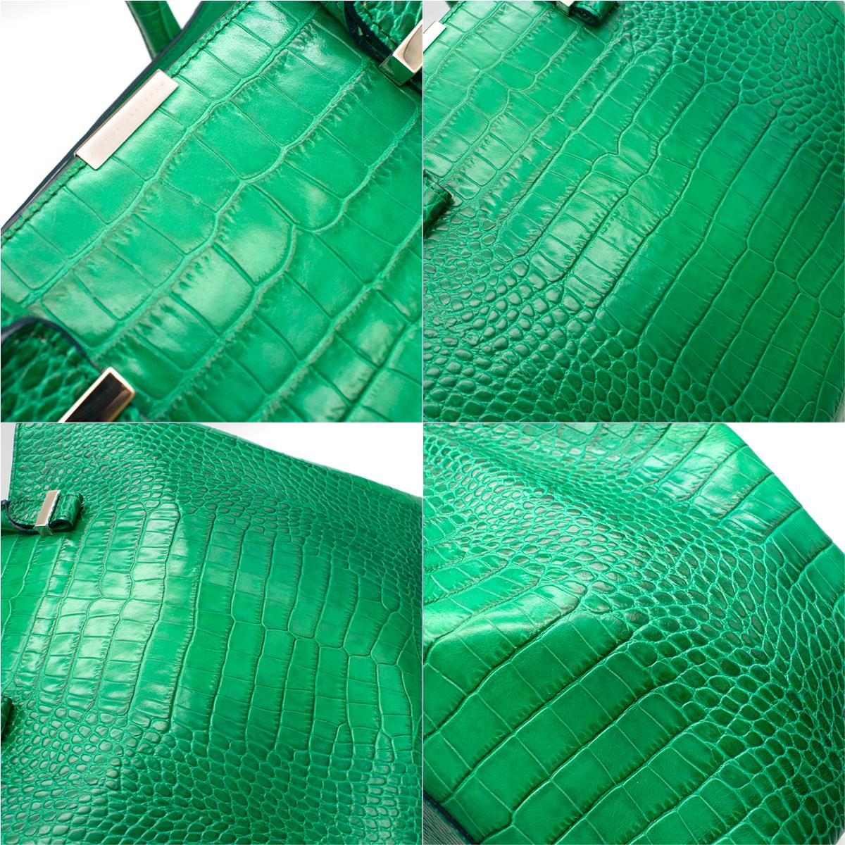 Victoria Beckham Liberty Emerald  Leather Tote	 2