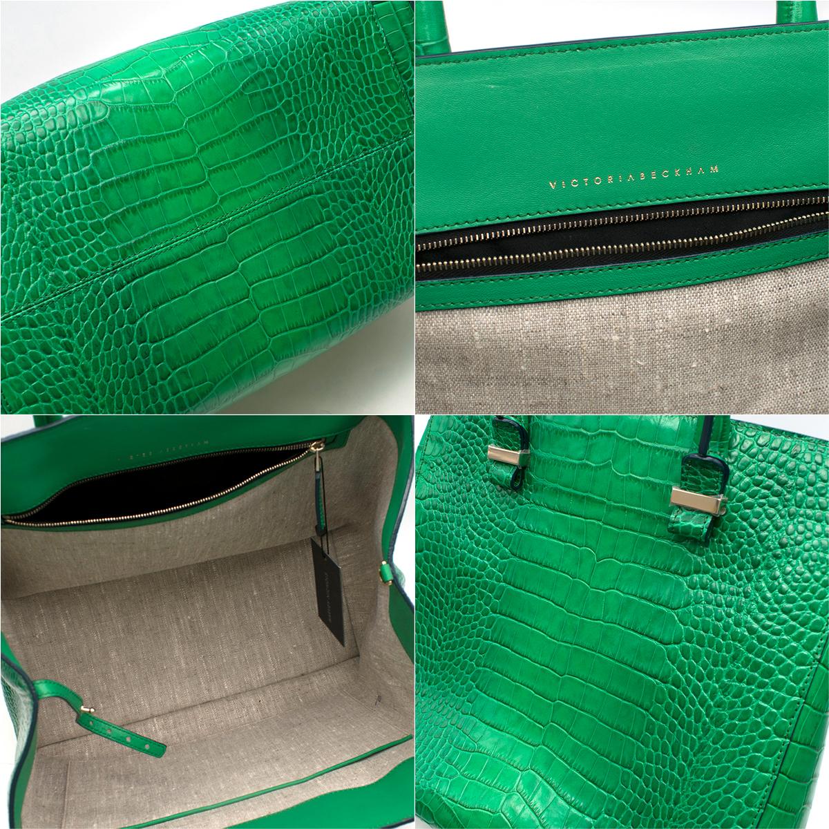 Victoria Beckham Liberty Emerald  Leather Tote	 3