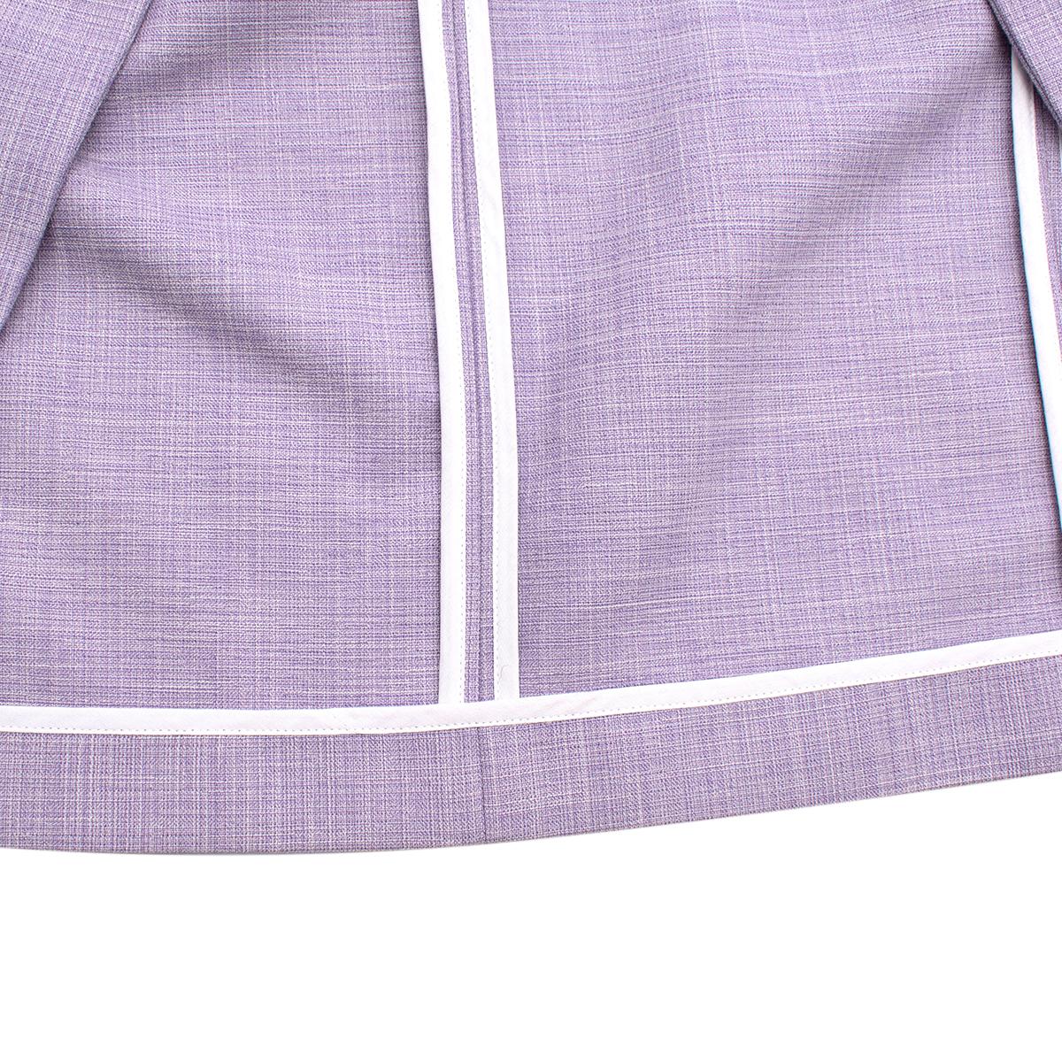 Women's Victoria Beckham Lilac Cotton Long Blazer  - US Size 2 For Sale