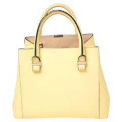 Used Victoria Beckham Lime Leather Liberty Tote