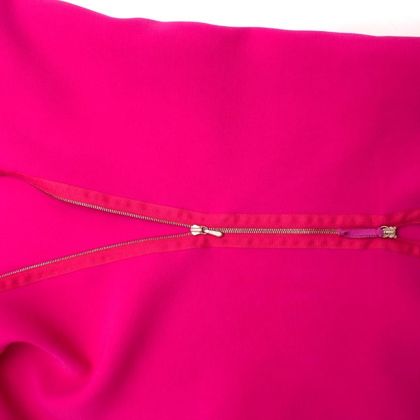Victoria Beckham Magenta Double-Crepe Dress US 6 In New Condition For Sale In London, GB